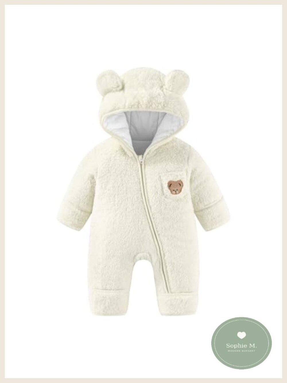 Baby Snowsuit Fleece Bunting Hooded Onesie Winter Romper